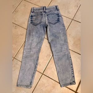 SO Kohls High Rise Distressed Mom Jeans Light Wash Ripped Grunge Denim Size 0/24